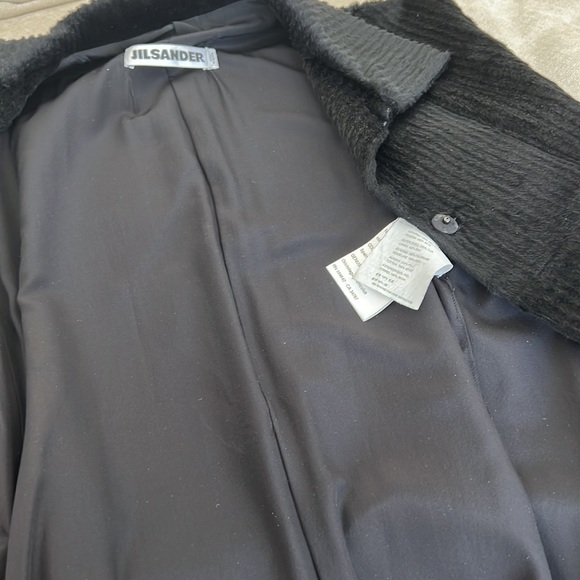 JIL SANDER Black Single Breasted Sheared Fur Coat - Picture 10 of 11